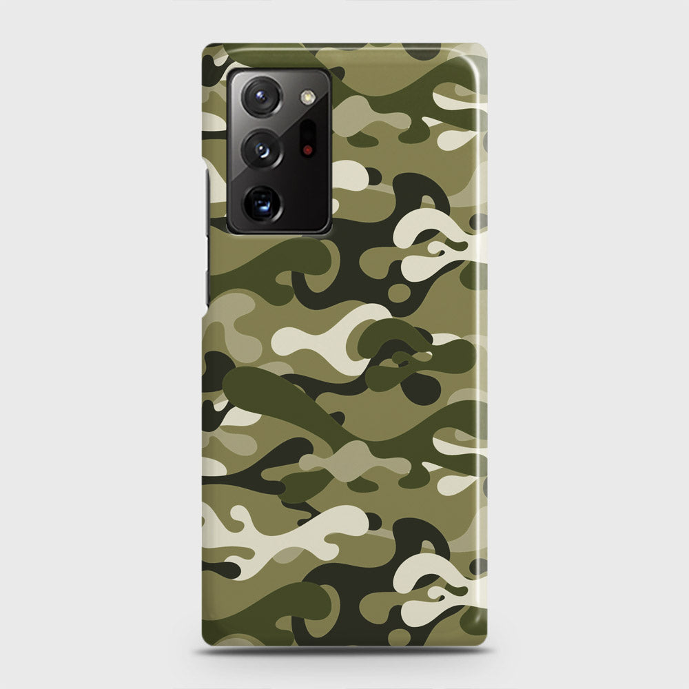 Samsung Galaxy Note 20 Ultra Cover - Camo Series - Light Green Design - Matte Finish - Snap On Hard Case with LifeTime Colors Guarantee