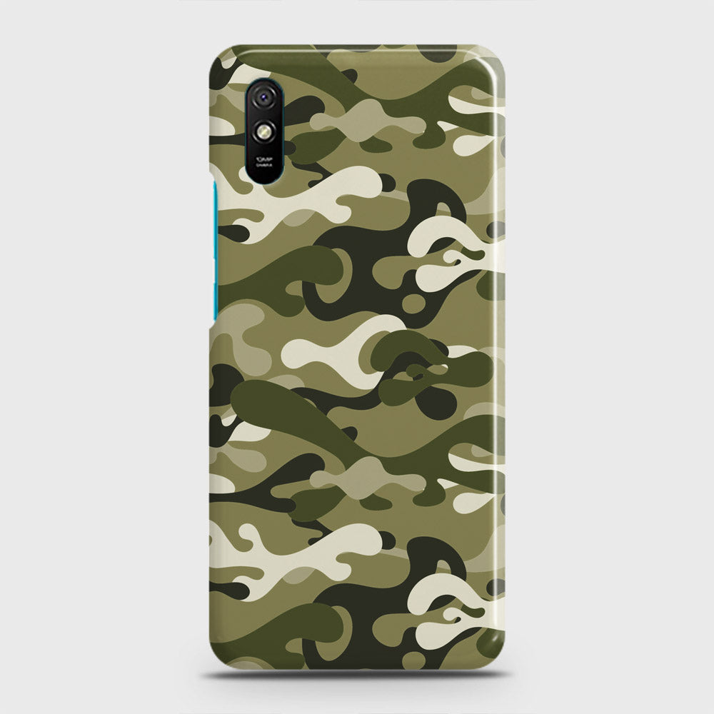 Xiaomi Redmi 9A Cover - Camo Series - Light Green Design - Matte Finish - Snap On Hard Case with LifeTime Colors Guarantee