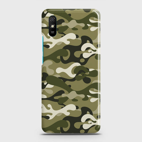 Xiaomi Redmi 9A Cover - Camo Series - Light Green Design - Matte Finish - Snap On Hard Case with LifeTime Colors Guarantee