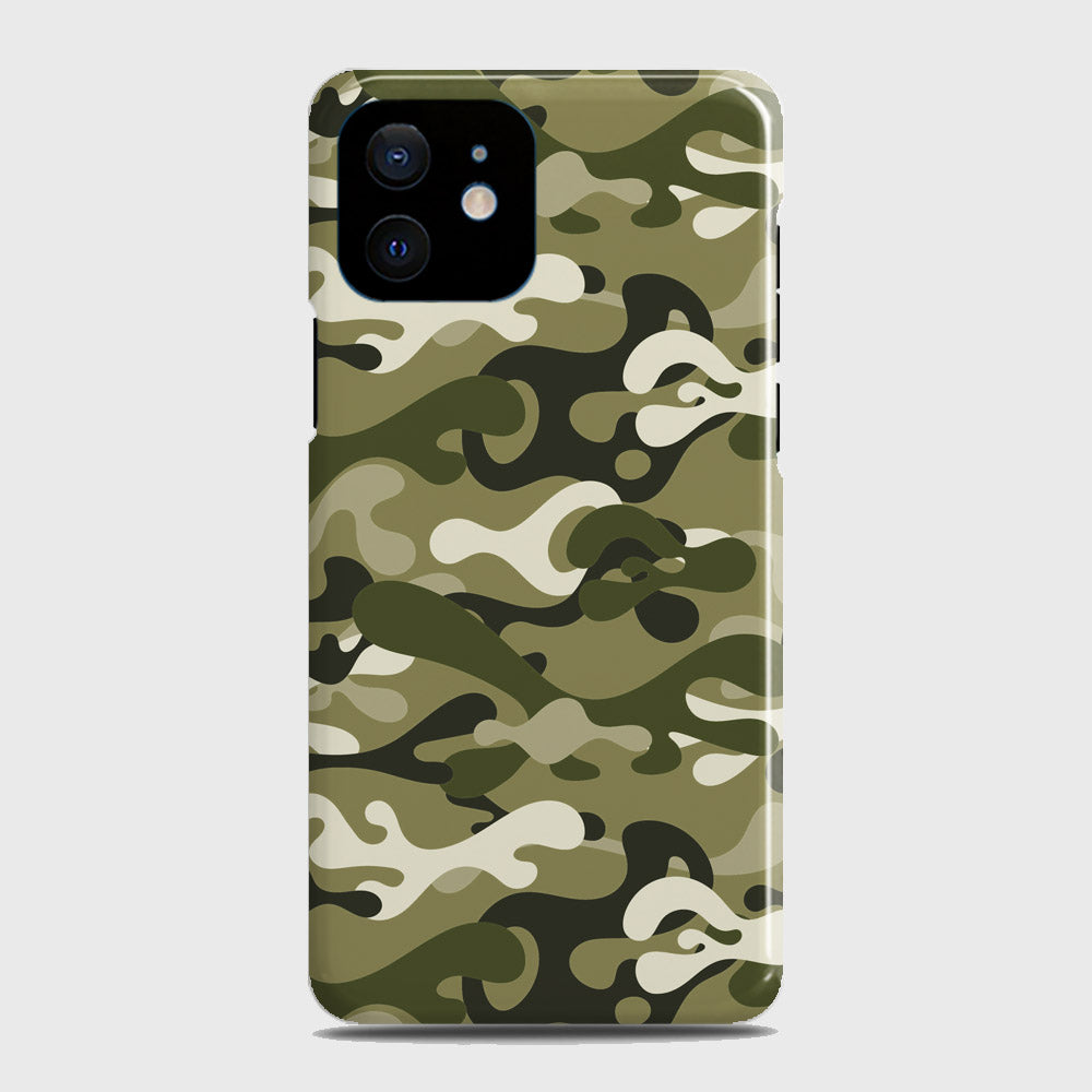 iPhone 12 Mini Cover - Camo Series - Light Green Design - Matte Finish - Snap On Hard Case with LifeTime Colors Guarantee