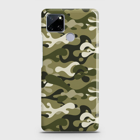 Realme C12 Cover - Camo Series - Light Green Design - Matte Finish - Snap On Hard Case with LifeTime Colors Guarantee