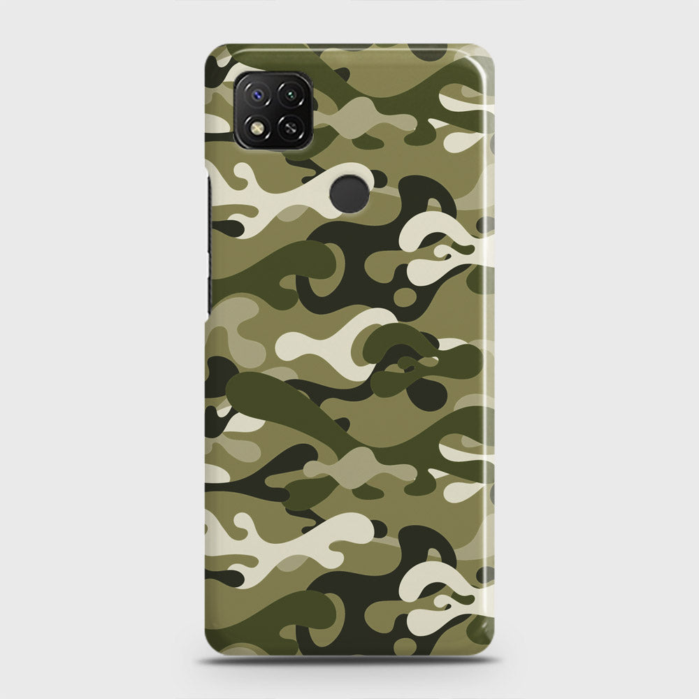 Xiaomi Redmi 9C Cover - Camo Series - Light Green Design - Matte Finish - Snap On Hard Case with LifeTime Colors Guarantee