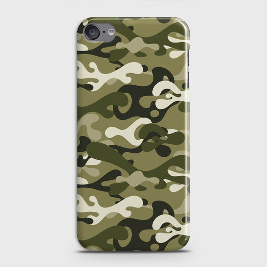 iPod Touch 6 Cover - Camo Series - Light Green Design - Matte Finish - Snap On Hard Case with LifeTime Colors Guarantee