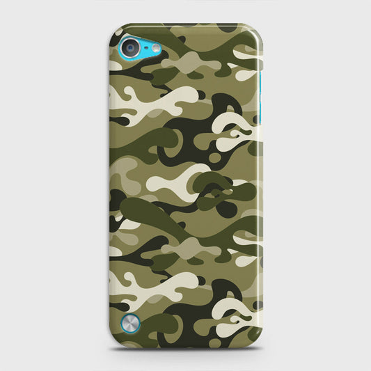 iPod Touch 5 Cover - Camo Series - Light Green Design - Matte Finish - Snap On Hard Case with LifeTime Colors Guarantee