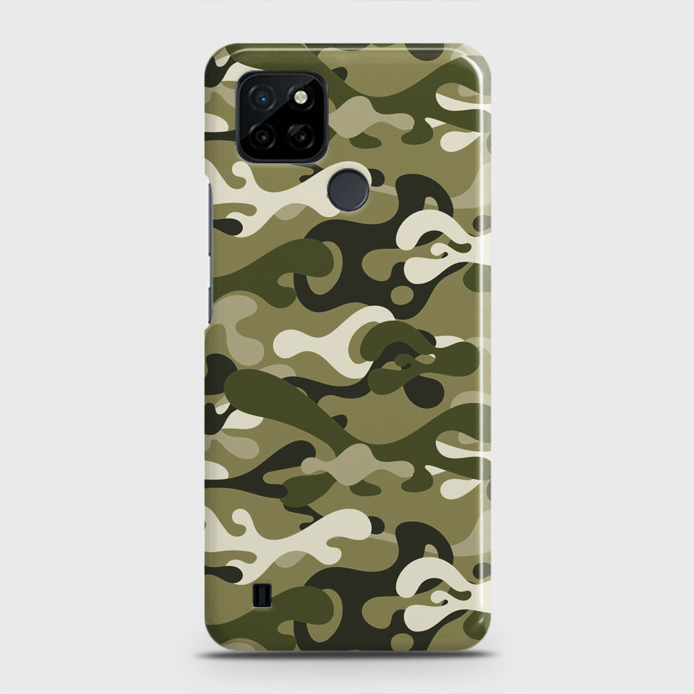 Realme C21Y Cover - Camo Series - Light Green Design - Matte Finish - Snap On Hard Case with LifeTime Colors Guarantee