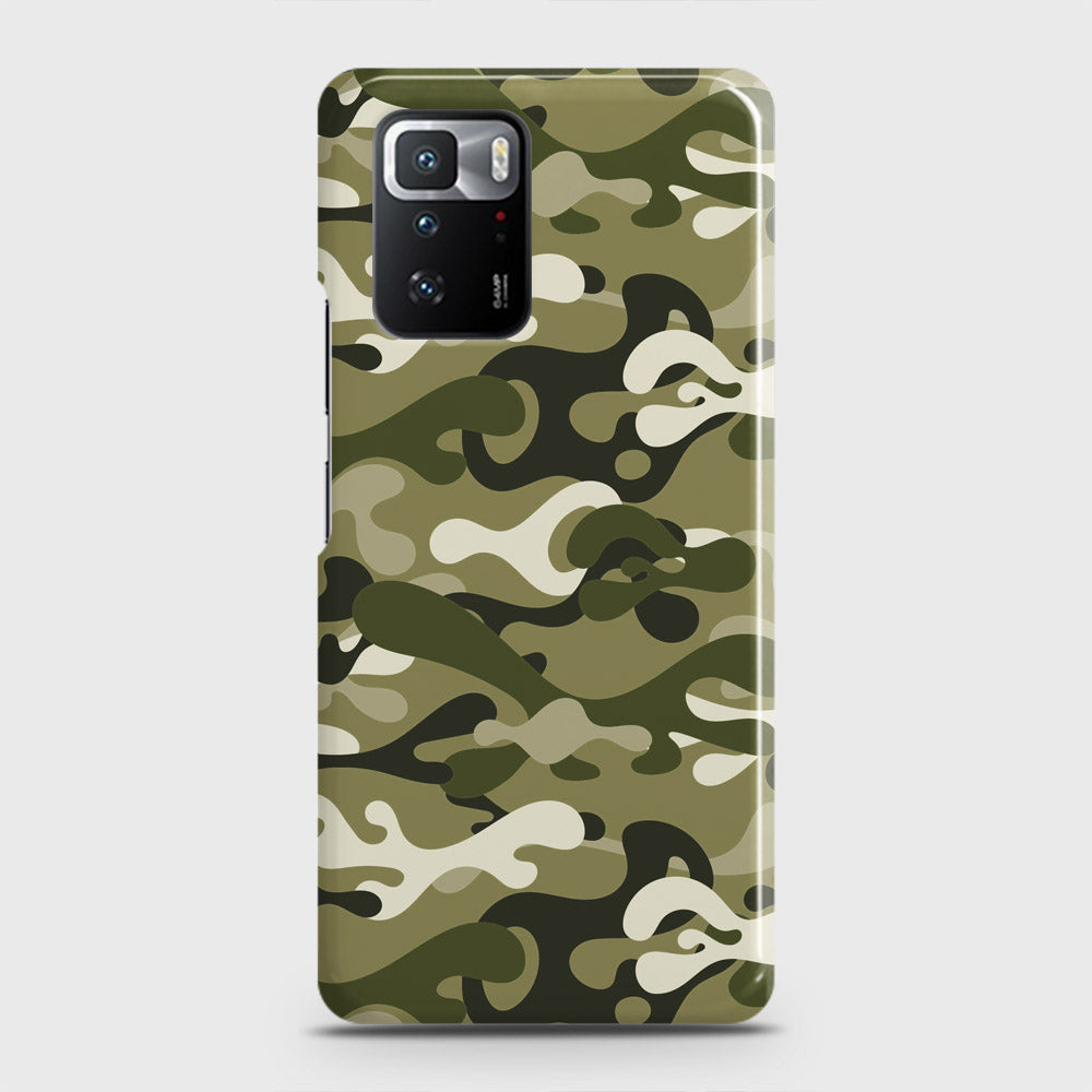 Xiaomi Poco X3 GT Cover - Camo Series - Light Green Design - Matte Finish - Snap On Hard Case with LifeTime Colors Guarantee