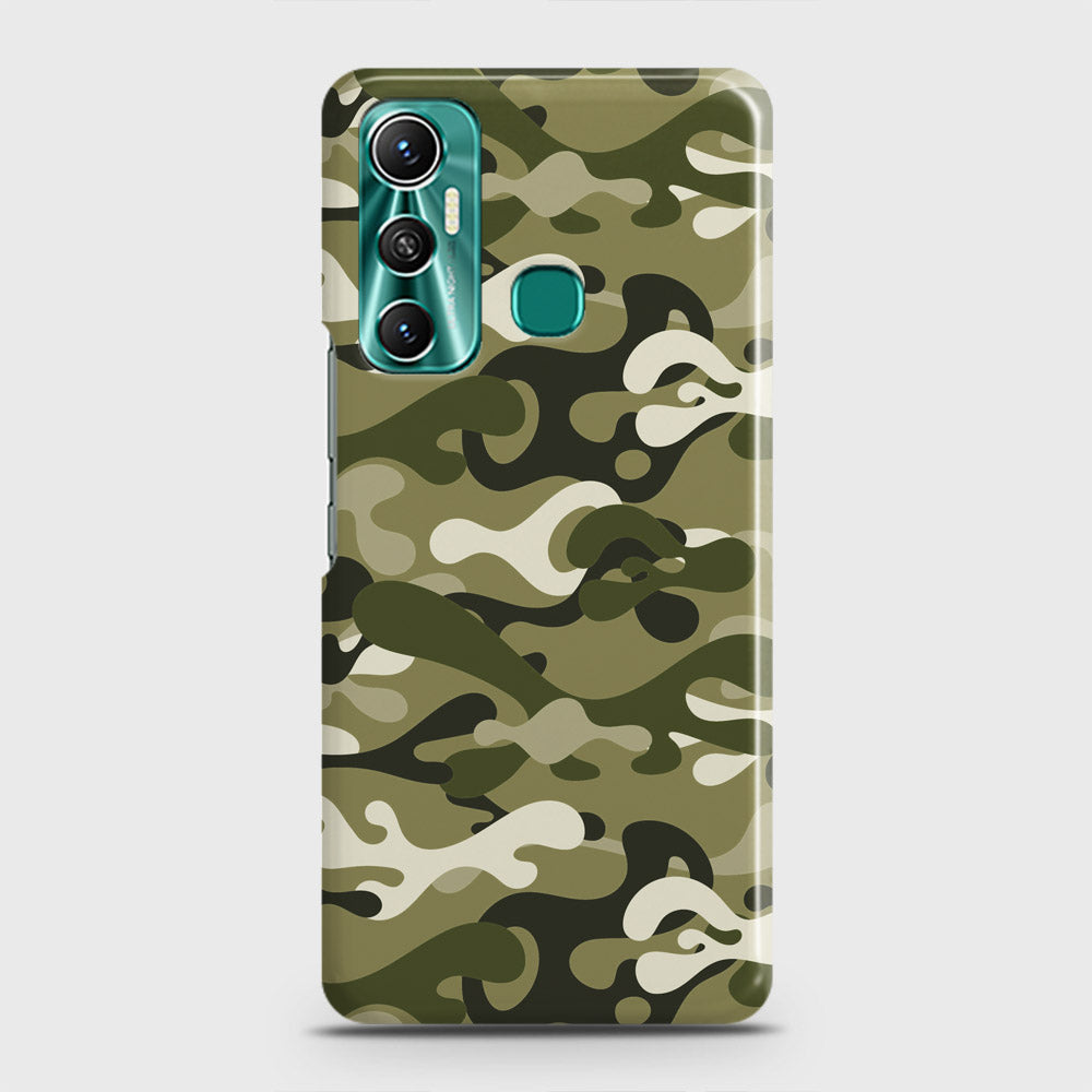 Infinix Hot 11 Cover - Camo Series - Light Green Design - Matte Finish - Snap On Hard Case with LifeTime Colors Guarantee