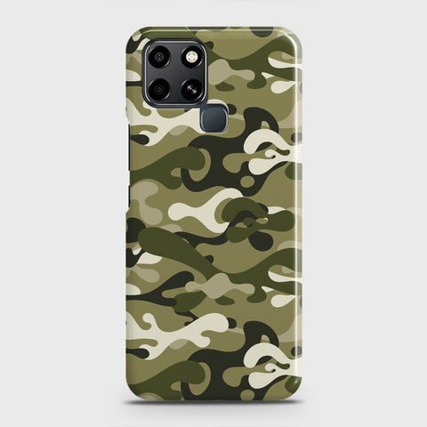 Infinix Smart 6 Cover - Camo Series - Light Green Design - Matte Finish - Snap On Hard Case with LifeTime Colors Guarantee