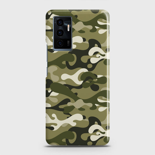 Vivo V23e Cover - Camo Series - Light Green Design - Matte Finish - Snap On Hard Case with LifeTime Colors Guarantee