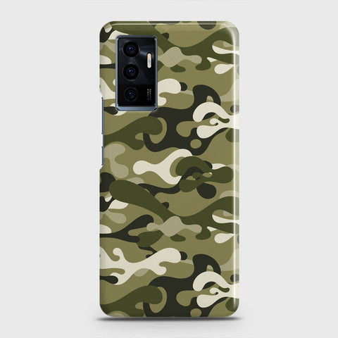 Vivo V23e Cover - Camo Series - Light Green Design - Matte Finish - Snap On Hard Case with LifeTime Colors Guarantee