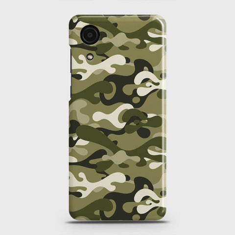 Samsung Galaxy A03 Core Cover - Camo Series - Light Green Design - Matte Finish - Snap On Hard Case with LifeTime Colors Guarantee