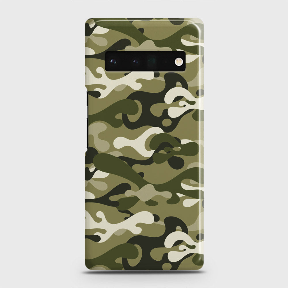 Google Pixel 6 Pro Cover - Camo Series - Light Green Design - Matte Finish - Snap On Hard Case with LifeTime Colors Guarantee