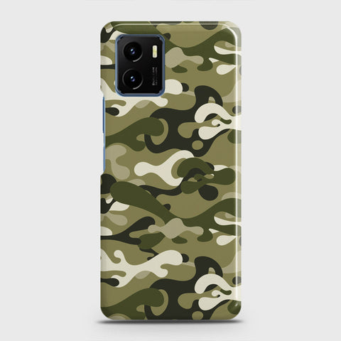 Vivo Y01 Cover - Camo Series - Light Green Design - Matte Finish - Snap On Hard Case with LifeTime Colors Guarantee