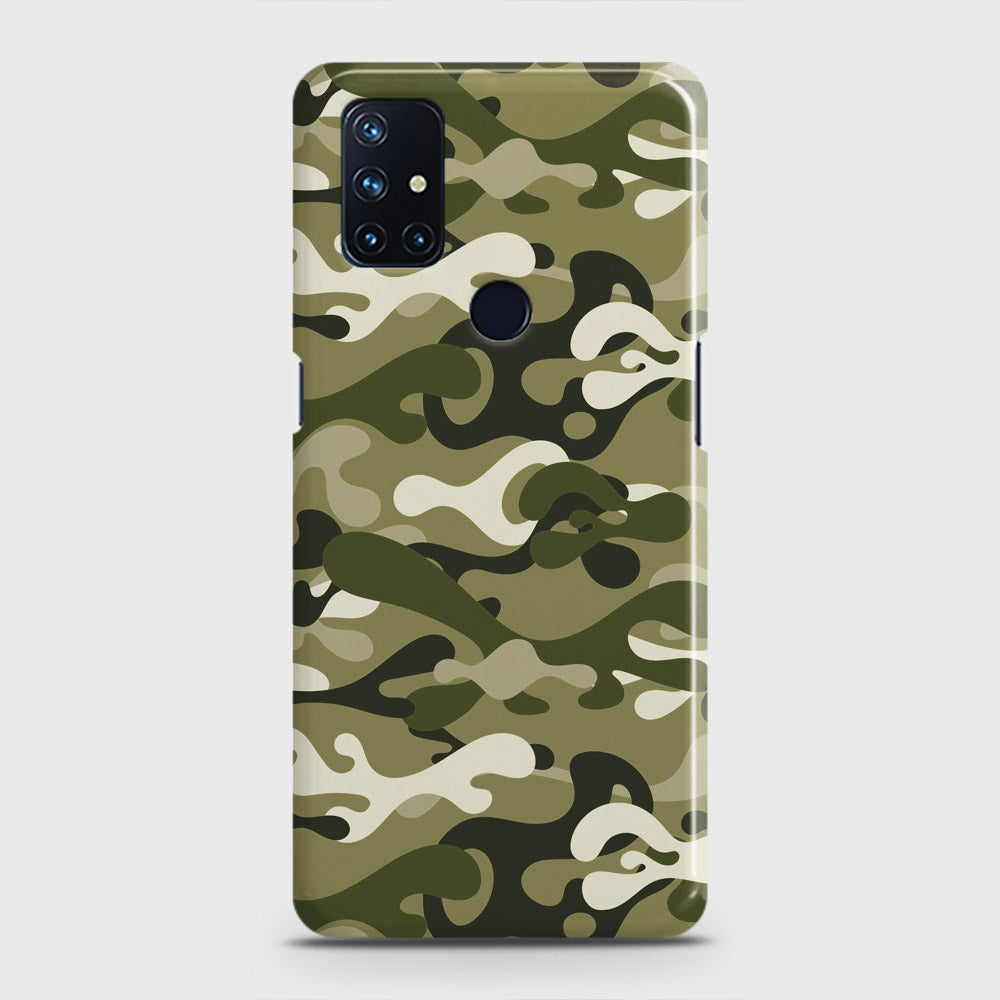 OnePlus Nord N10 5G Cover - Camo Series - Light Green Design - Matte Finish - Snap On Hard Case with LifeTime Colors Guarantee
