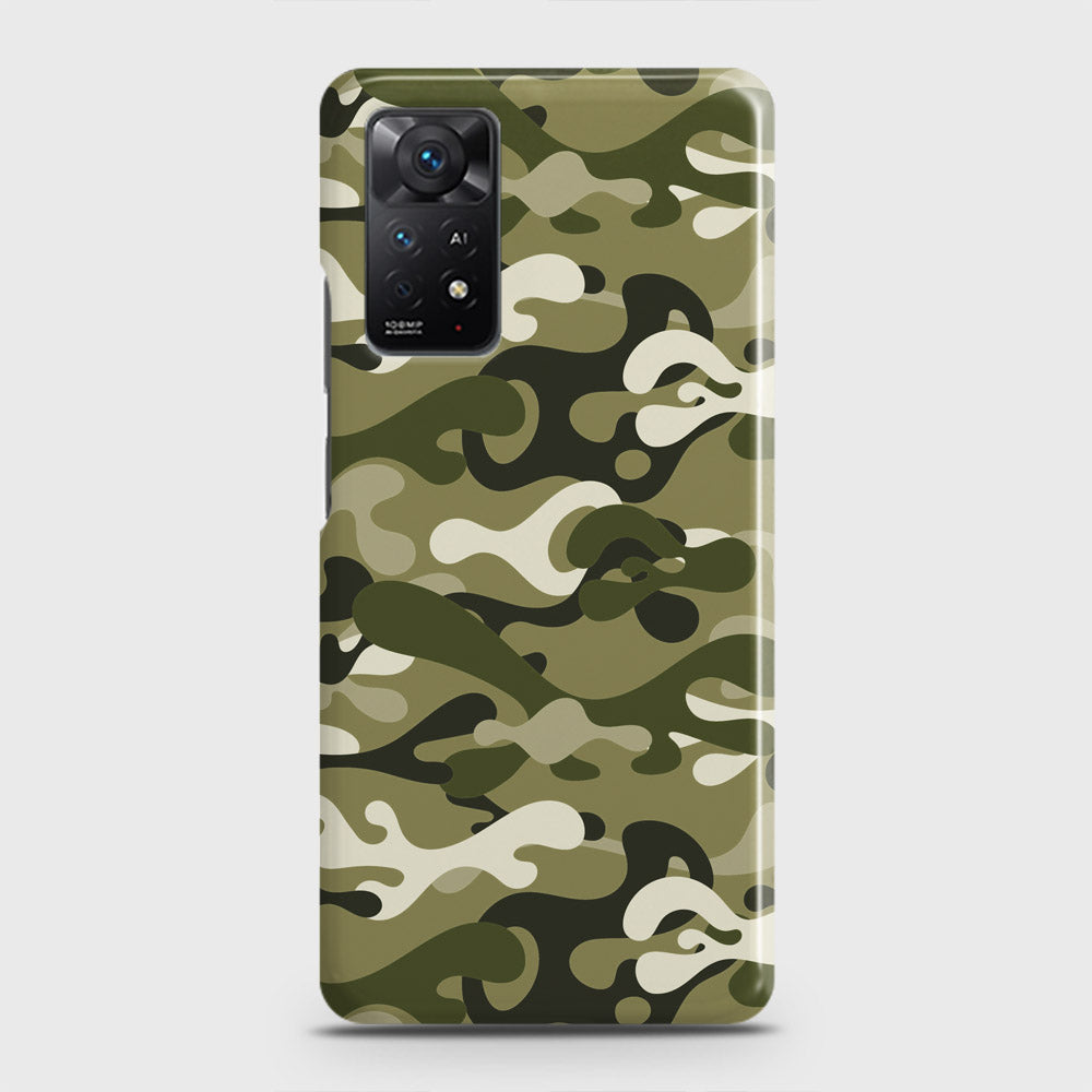 Xiaomi Redmi Note 11 Cover - Camo Series - Light Green Design - Matte Finish - Snap On Hard Case with LifeTime Colors Guarantee