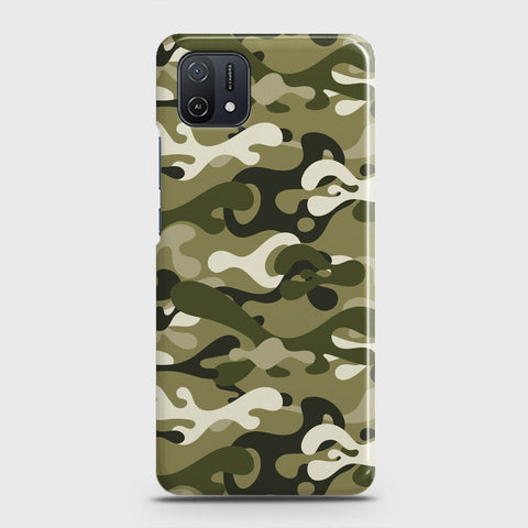 Oppo A16K Cover - Camo Series - Light Green Design - Matte Finish - Snap On Hard Case with LifeTime Colors Guarantee