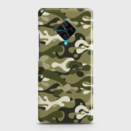Vivo Y51 (2020 September)  Cover - Camo Series - Light Green Design - Matte Finish - Snap On Hard Case with LifeTime Colors Guarantee