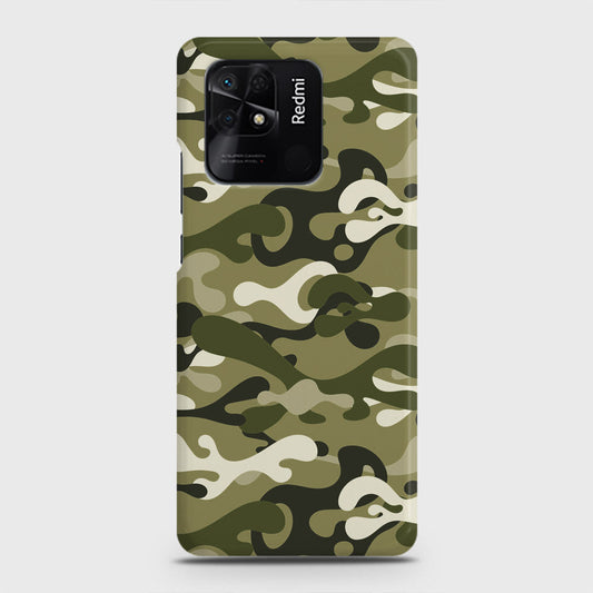 Xiaomi Redmi 10C Cover - Camo Series - Light Green Design - Matte Finish - Snap On Hard Case with LifeTime Colors Guarantee