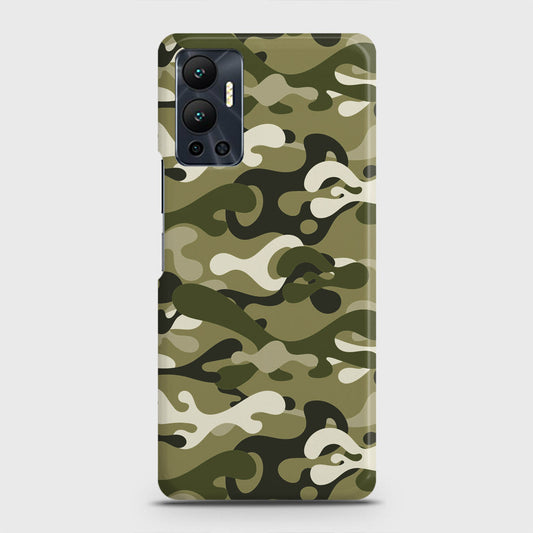 Infinix Hot 12 Cover - Camo Series - Light Green Design - Matte Finish - Snap On Hard Case with LifeTime Colors Guarantee (Fast Delivery)