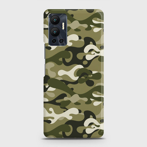 Infinix Hot 12 Cover - Camo Series - Light Green Design - Matte Finish - Snap On Hard Case with LifeTime Colors Guarantee