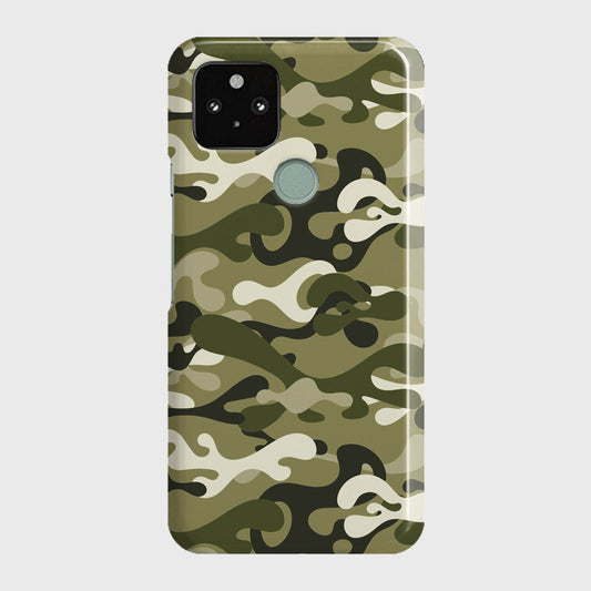 Google Pixel 5 XL Cover - Camo Series - Light Green Design - Matte Finish - Snap On Hard Case with LifeTime Colors Guarantee