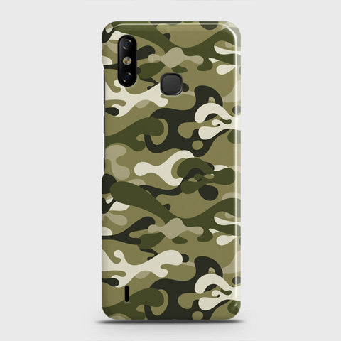 Infinix Smart 4 Cover - Camo Series - Light Green Design - Matte Finish - Snap On Hard Case with LifeTime Colors Guarantee
