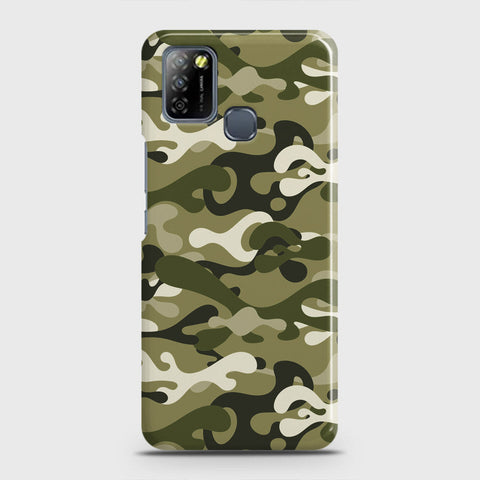 Infinix Smart 5 Cover - Camo Series - Light Green Design - Matte Finish - Snap On Hard Case with LifeTime Colors Guarantee