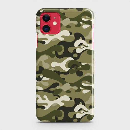 iPhone 11 Cover - Camo Series - Light Green Design - Matte Finish - Snap On Hard Case with LifeTime Colors Guarantee