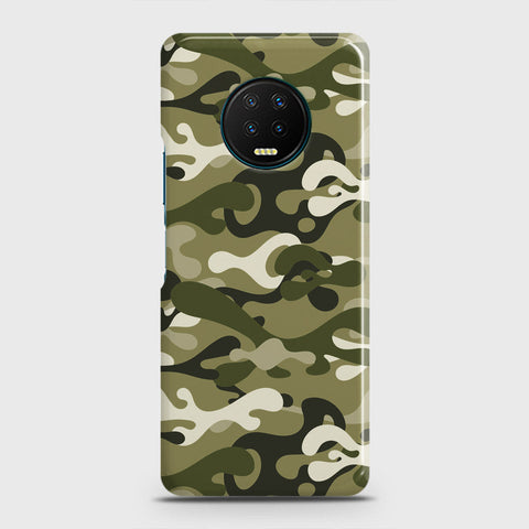 Infinix Note 7 Cover - Camo Series - Light Green Design - Matte Finish - Snap On Hard Case with LifeTime Colors Guarantee