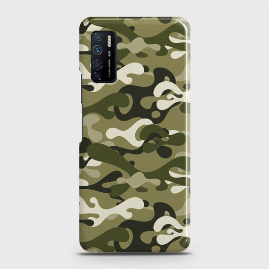 Infinix Note 7 Lite Cover - Camo Series - Light Green Design - Matte Finish - Snap On Hard Case with LifeTime Colors Guarantee