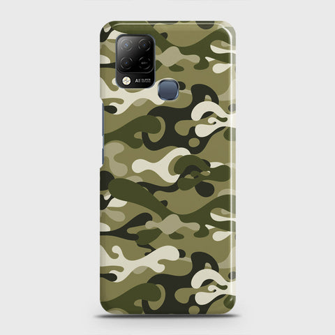 Infinix Hot 10s Cover - Camo Series - Light Green Design - Matte Finish - Snap On Hard Case with LifeTime Colors Guarantee