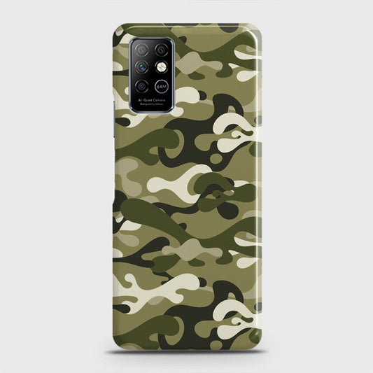 Infinix Note 8 Cover - Camo Series - Light Green Design - Matte Finish - Snap On Hard Case with LifeTime Colors Guarantee