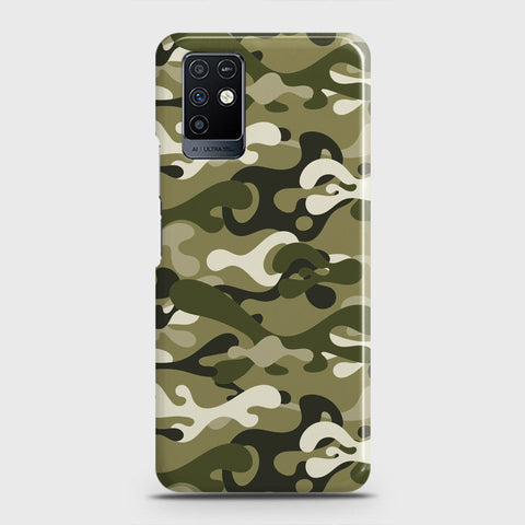 Infinix Note 10 Cover - Camo Series - Light Green Design - Matte Finish - Snap On Hard Case with LifeTime Colors Guarantee