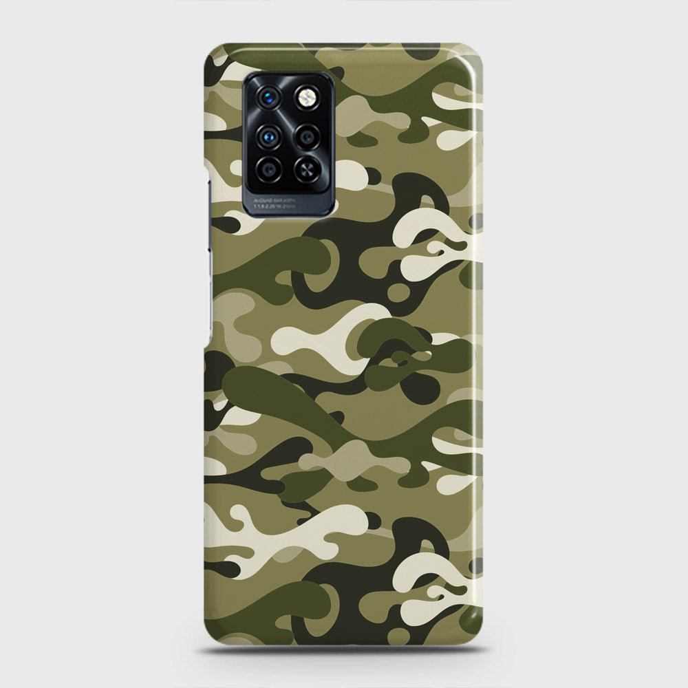 Infinix Note 10 Pro Cover - Camo Series - Light Green Design - Matte Finish - Snap On Hard Case with LifeTime Colors Guarantee
