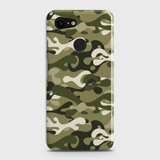 Google Pixel 3 XL Cover - Camo Series - Light Green Design - Matte Finish - Snap On Hard Case with LifeTime Colors Guarantee