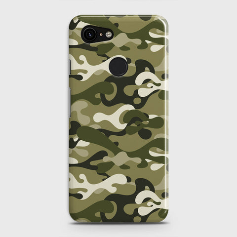 Google Pixel 3 XL Cover - Camo Series - Light Green Design - Matte Finish - Snap On Hard Case with LifeTime Colors Guarantee