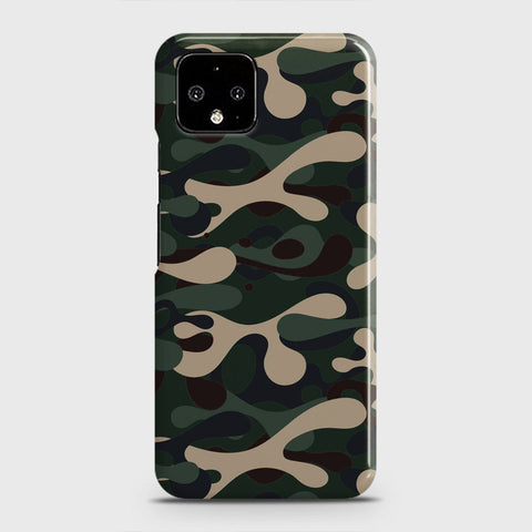 Google Pixel 4 Cover - Camo Series - Dark Green Design - Matte Finish - Snap On Hard Case with LifeTime Colors Guarantee