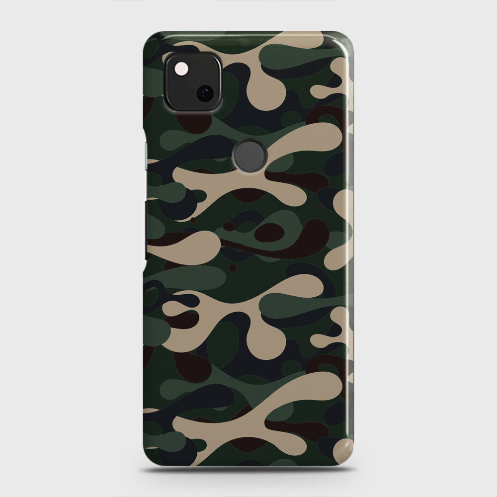 Google Pixel 4a Cover - Camo Series - Dark Green Design - Matte Finish - Snap On Hard Case with LifeTime Colors Guarantee