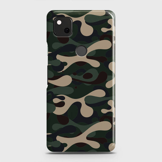 Google Pixel 4a Cover - Camo Series - Dark Green Design - Matte Finish - Snap On Hard Case with LifeTime Colors Guarantee