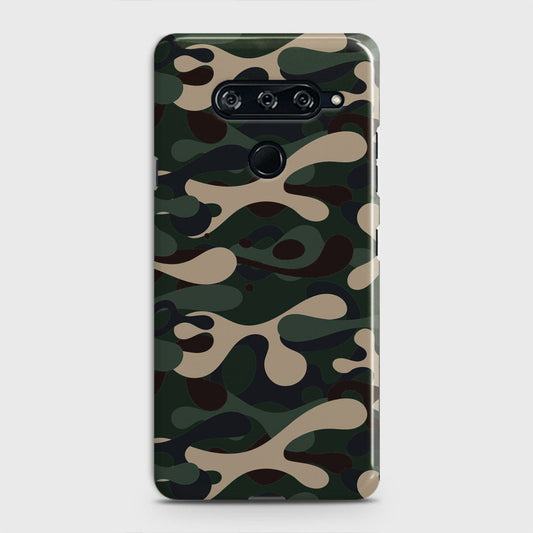 LG V40 ThinQ Cover - Camo Series  - Dark Green Design - Matte Finish - Snap On Hard Case with LifeTime Colors Guarantee