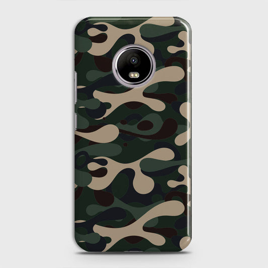 Motorola E4 Cover - Camo Series - Dark Green Design - Matte Finish - Snap On Hard Case with LifeTime Colors Guarantee