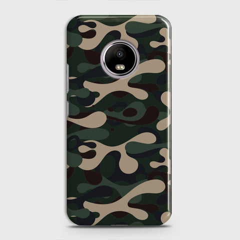 Motorola E4 Cover - Camo Series - Dark Green Design - Matte Finish - Snap On Hard Case with LifeTime Colors Guarantee