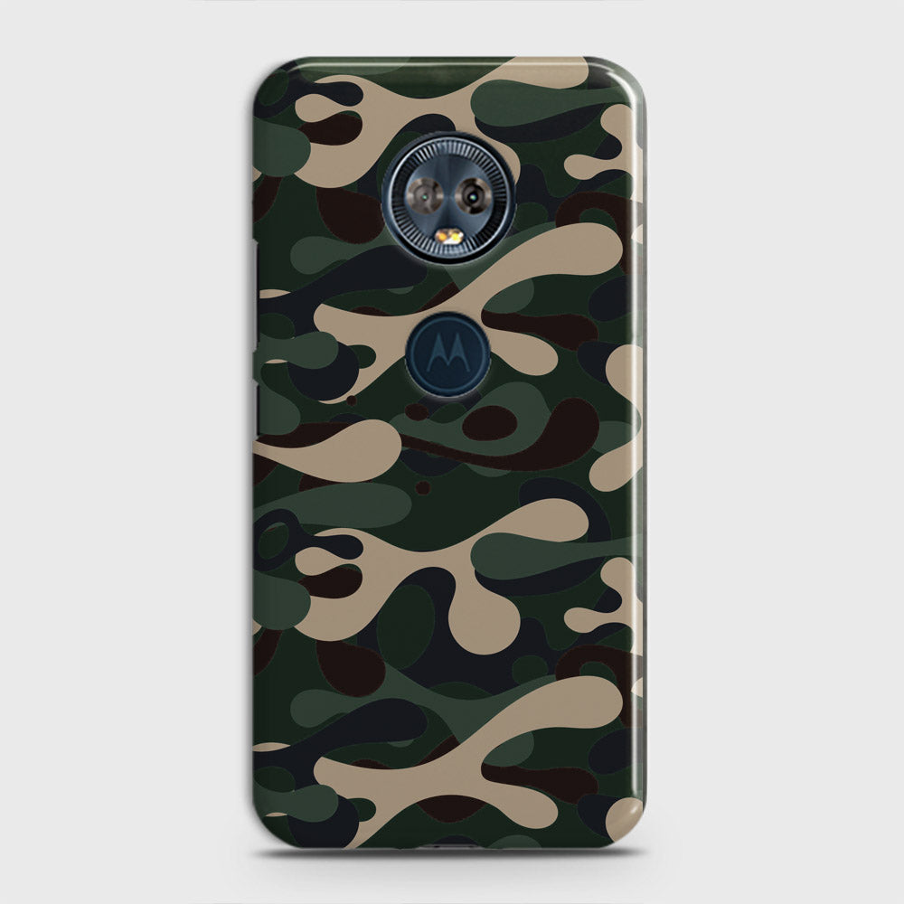 Motorola E5 Plus Cover - Camo Series - Dark Green Design - Matte Finish - Snap On Hard Case with LifeTime Colors Guarantee