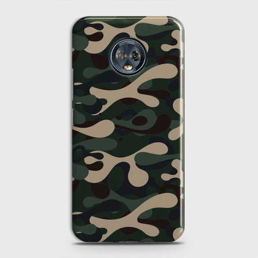 Motorola Moto G6 Plus Cover - Camo Series - Dark Green Design - Matte Finish - Snap On Hard Case with LifeTime Colors Guarantee