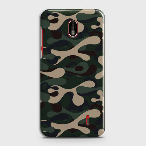 Nokia 1 Plus Cover - Camo Series - Dark Green Design - Matte Finish - Snap On Hard Case with LifeTime Colors Guarantee