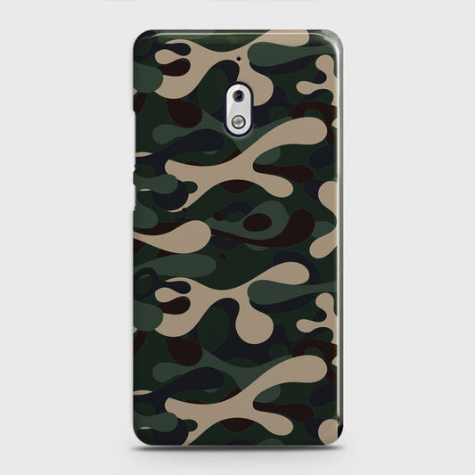 Nokia 2.1 Cover - Camo Series - Dark Green Design - Matte Finish - Snap On Hard Case with LifeTime Colors Guarantee