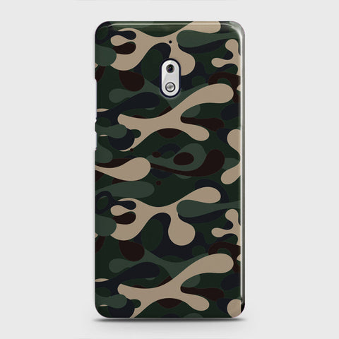 Nokia 2.1 Cover - Camo Series - Dark Green Design - Matte Finish - Snap On Hard Case with LifeTime Colors Guarantee