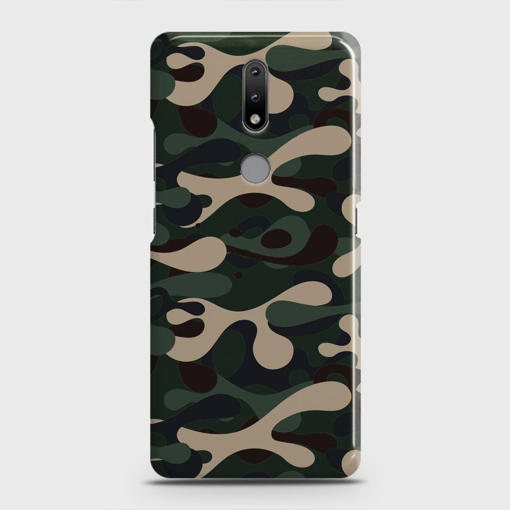 Nokia 2.4 Cover - Camo Series - Dark Green Design - Matte Finish - Snap On Hard Case with LifeTime Colors Guarantee