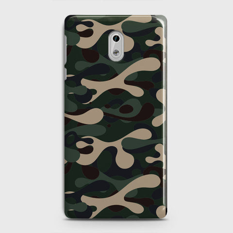 Nokia 3 Cover - Camo Series - Dark Green Design - Matte Finish - Snap On Hard Case with LifeTime Colors Guarantee