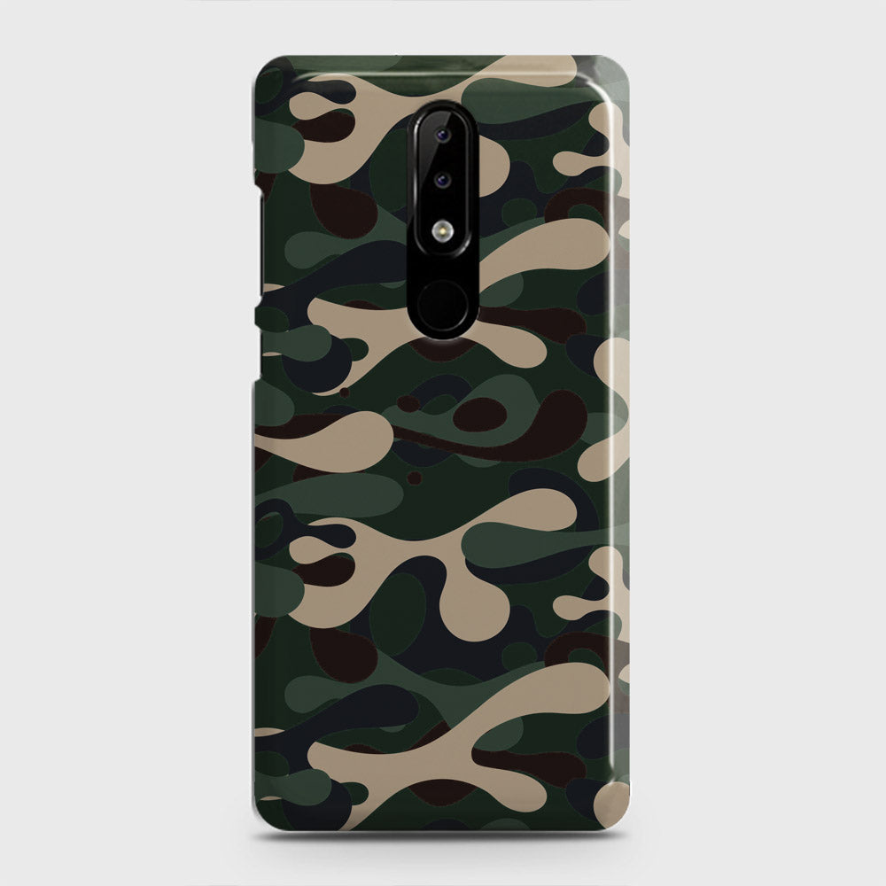 Nokia 3.1 Plus Cover - Camo Series - Dark Green Design - Matte Finish - Snap On Hard Case with LifeTime Colors Guarantee